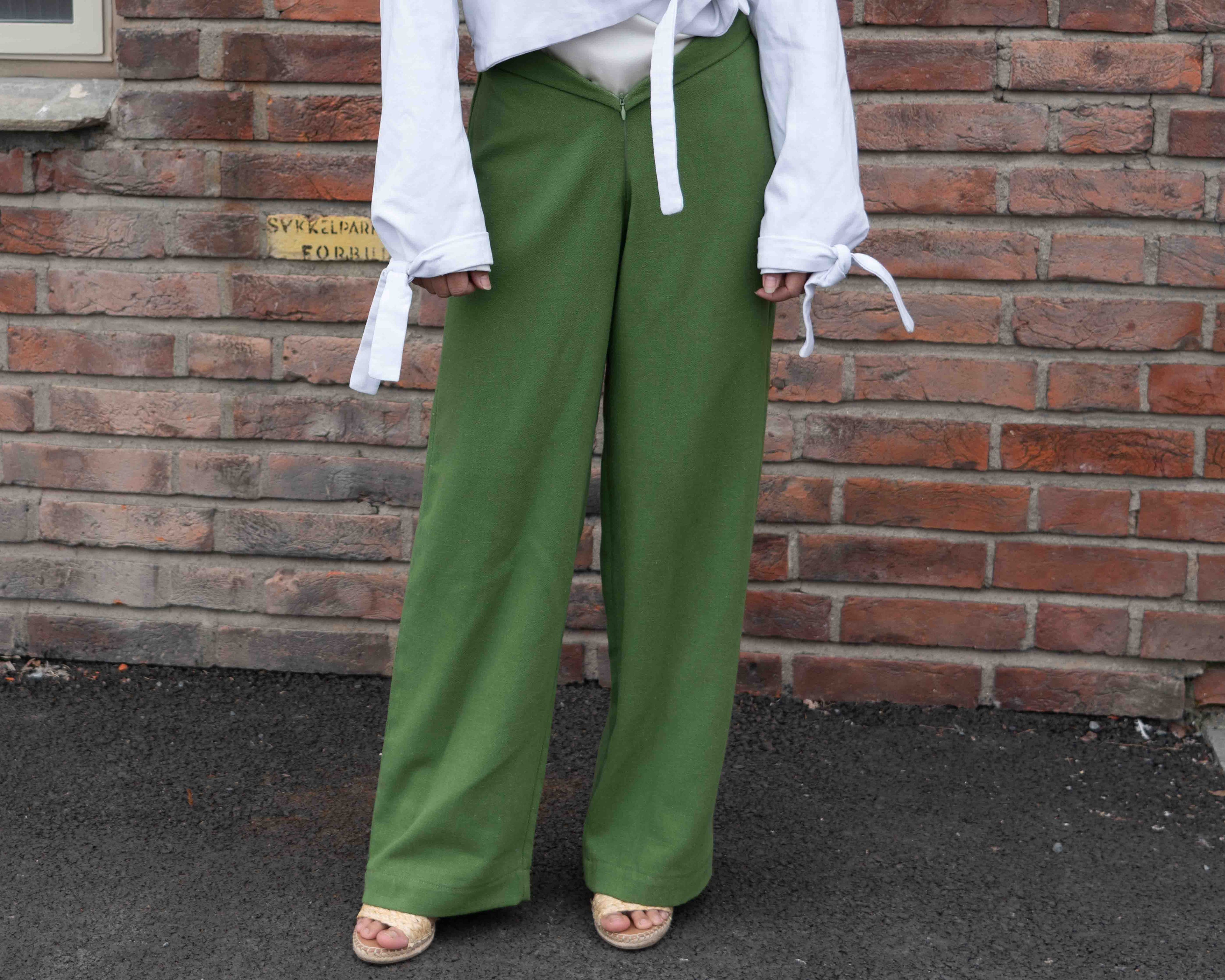 MYET Cotton Trousers with Waist Detail