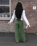 MYET Cotton Trousers with Waist Detail