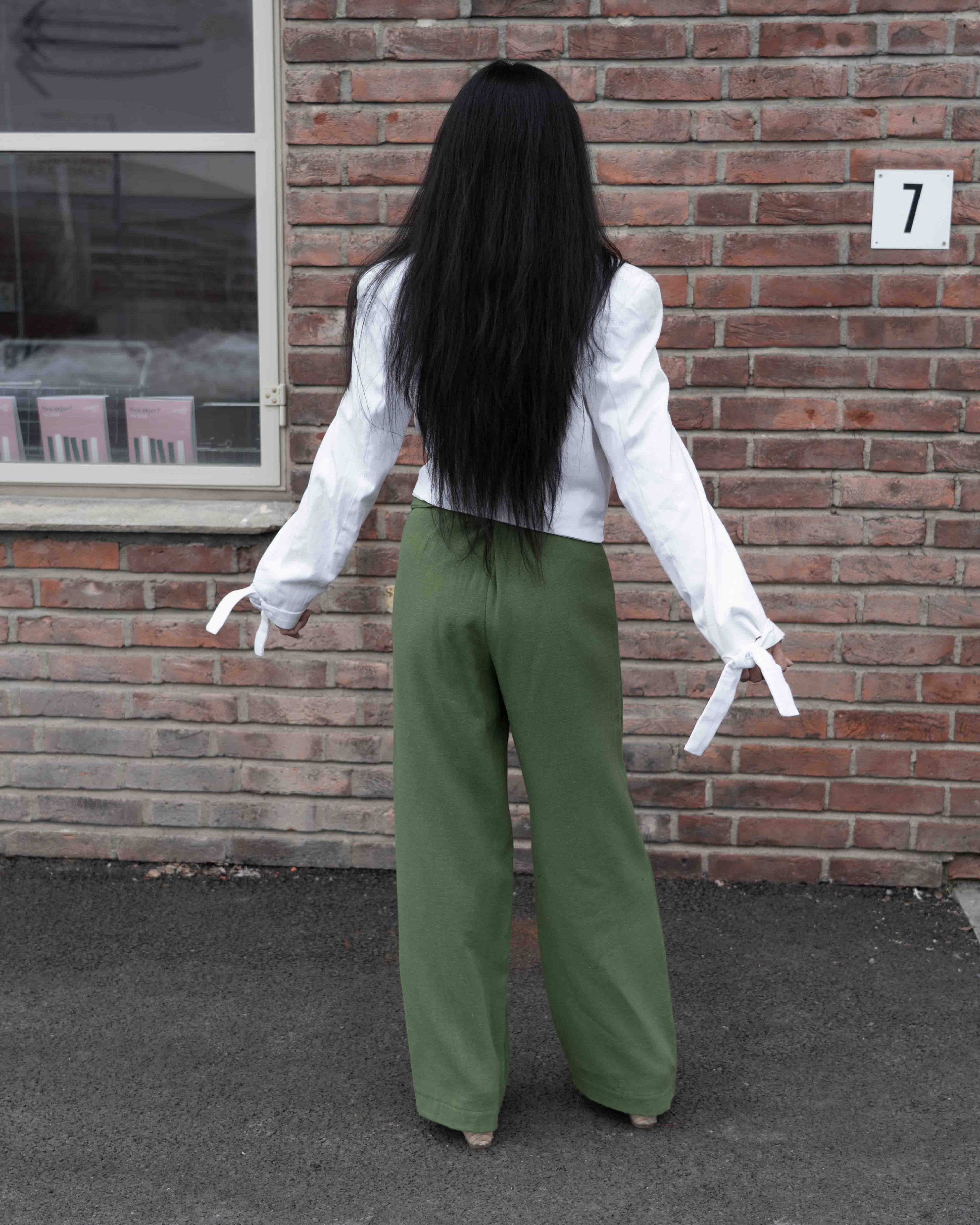 MYET Cotton Trousers with Waist Detail